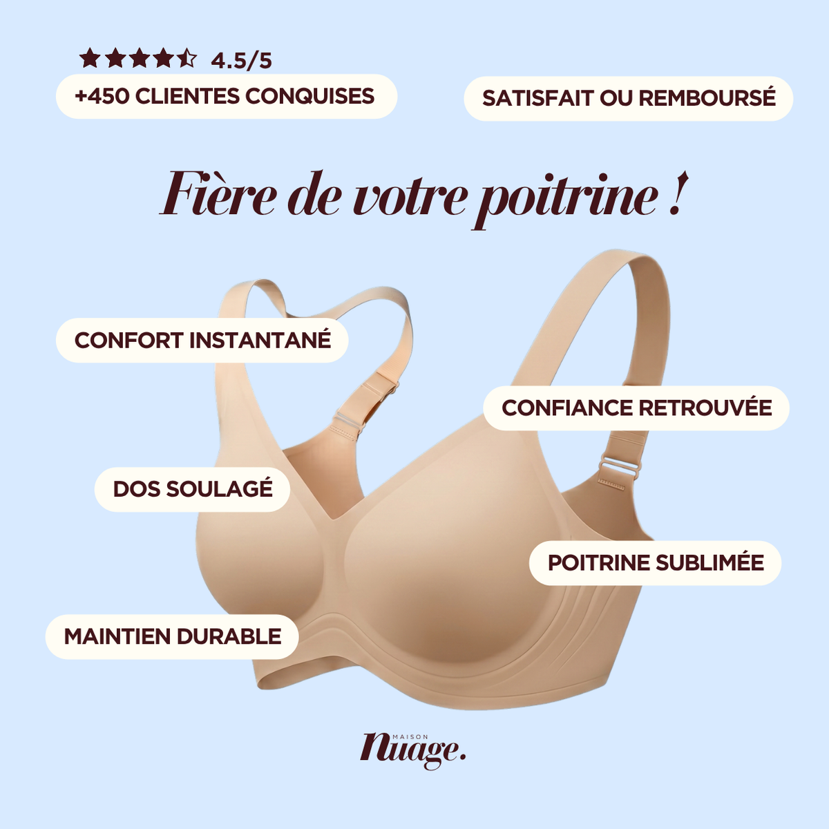 Soutien-gorge poitrine soulagée